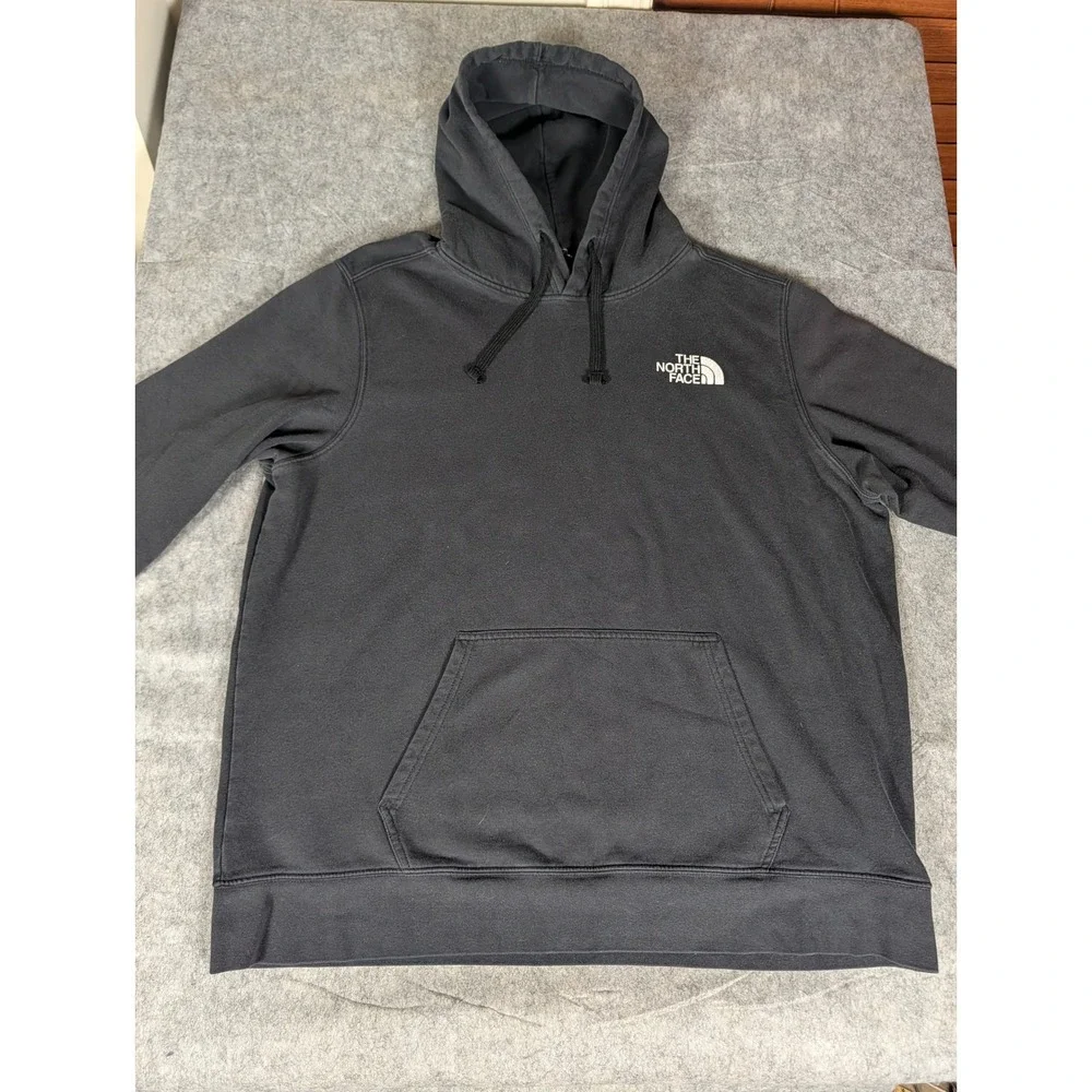 The North Face Mens Black Red Box Logo Never Stop Exploring Pullover Hoodie‎ XXL